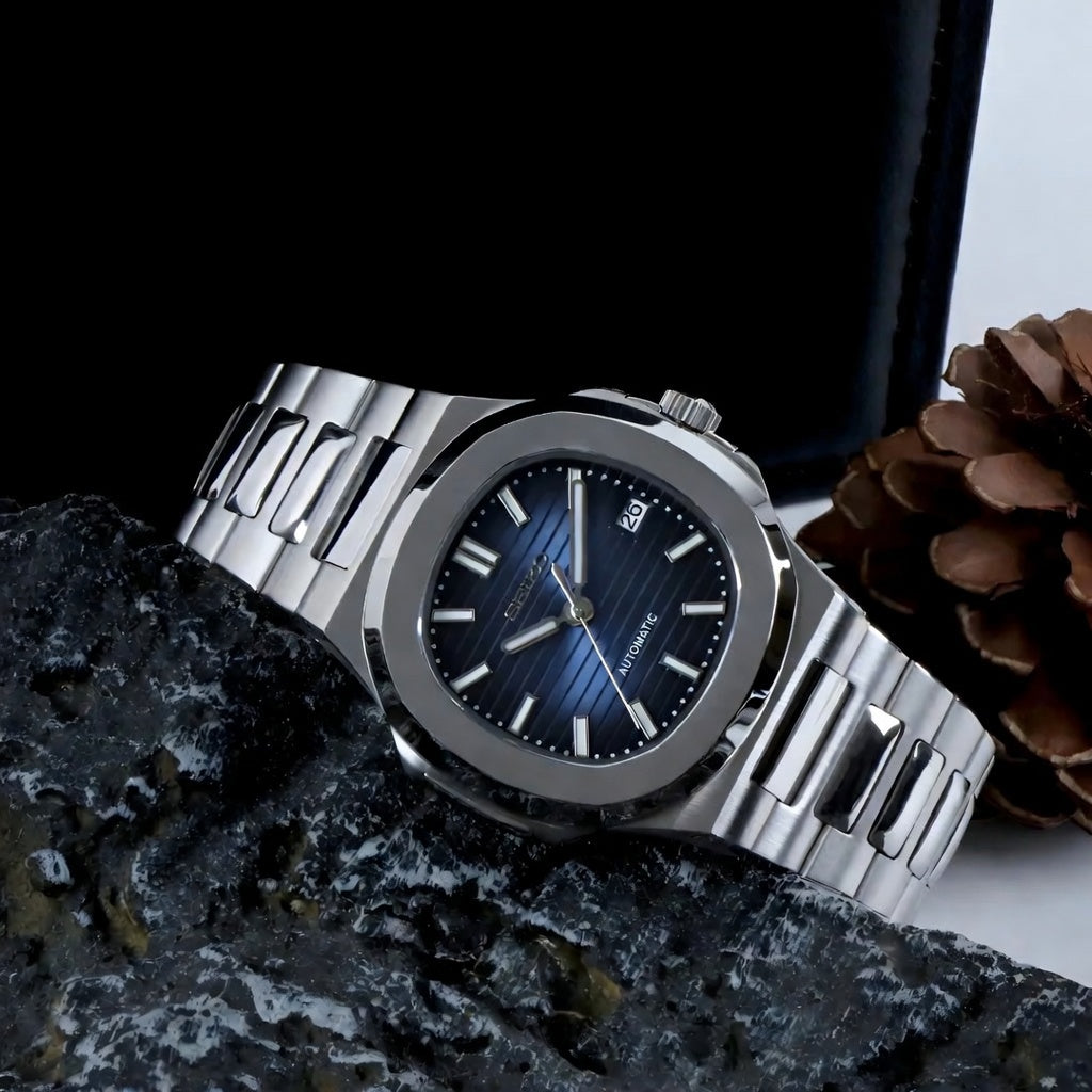 Seiko Mod Nautilus Automatic – Blue Dial – NH35